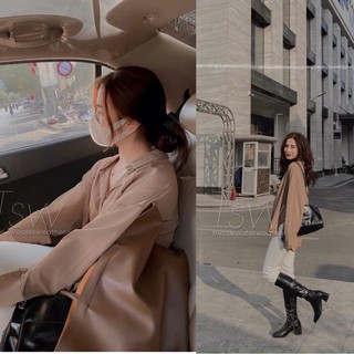 Somi oversize tay dài vạt bầu