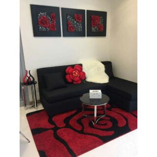 Bộ ba tranh hoa hồng treo tường phòng khách 3d nhựa cao cấp