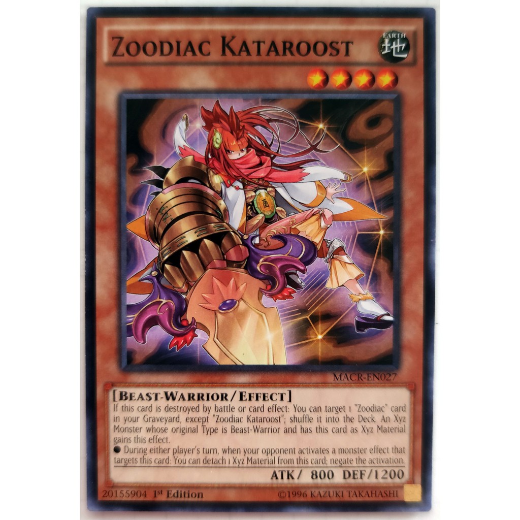 [Thẻ Yugioh] Zoodiac Kataroost |EN| Common