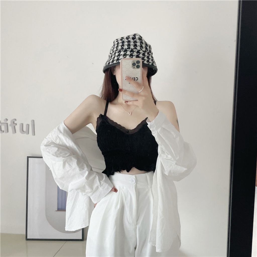 Áo bra ren dài 2 dây đẹp phong cách croptop mix đồ cực xinh JOCOSI  B884