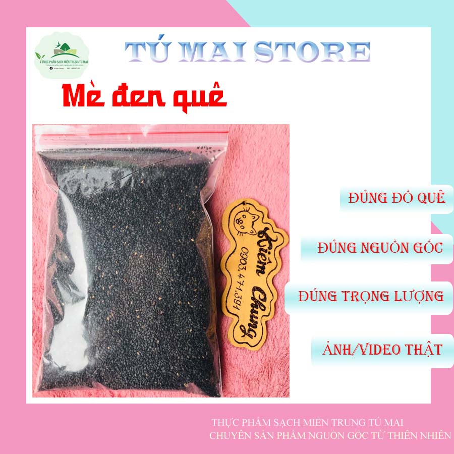 (nửa kí)Mè đen(vừng đen) quê Quảng Nam🌺Làm muối mè, ăn kiêng🌺