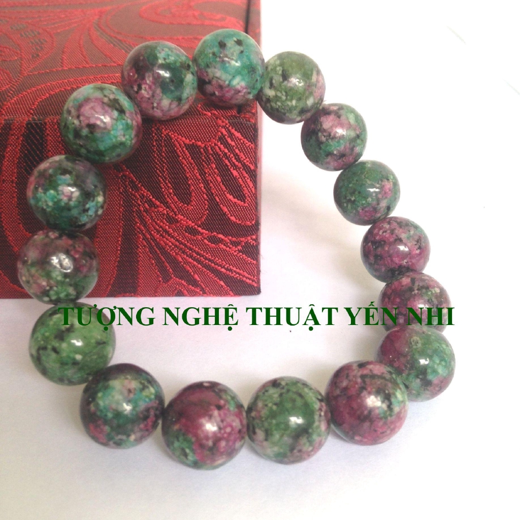 vòng tay Ruby Nam Phi thiên nhiên cao cấp 12mm