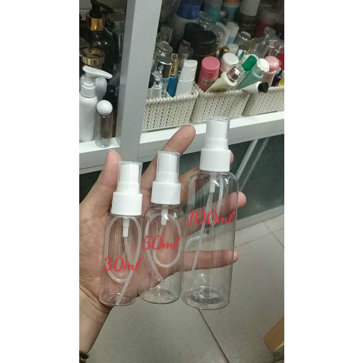 Chai xịt phun sương, chai nắp nhấn 50ml, 100ml