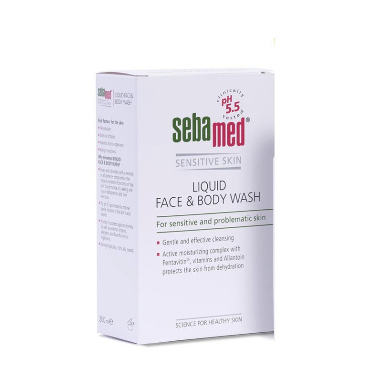 [CHÍNH HÃNG] Sebamed Sữa Rửa Mặt Và Tắm Toàn Thân Cho Da Nhạy Cảm Liquid Face &amp; Body Wash pH5.5 50ml &amp; 200ml