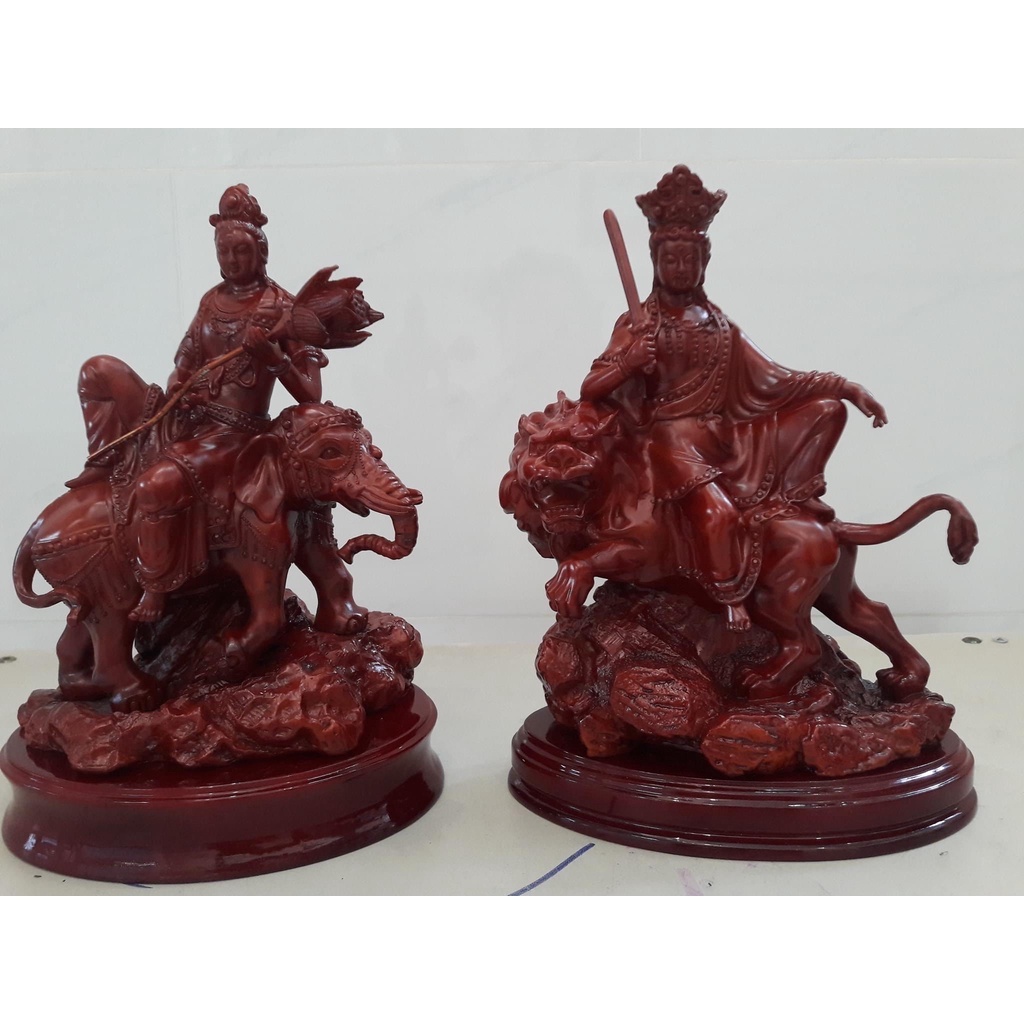 Bộ tượng Văn Thù Sư Lợi và Phổ Hiển Bồ Tát- Buddha168shop