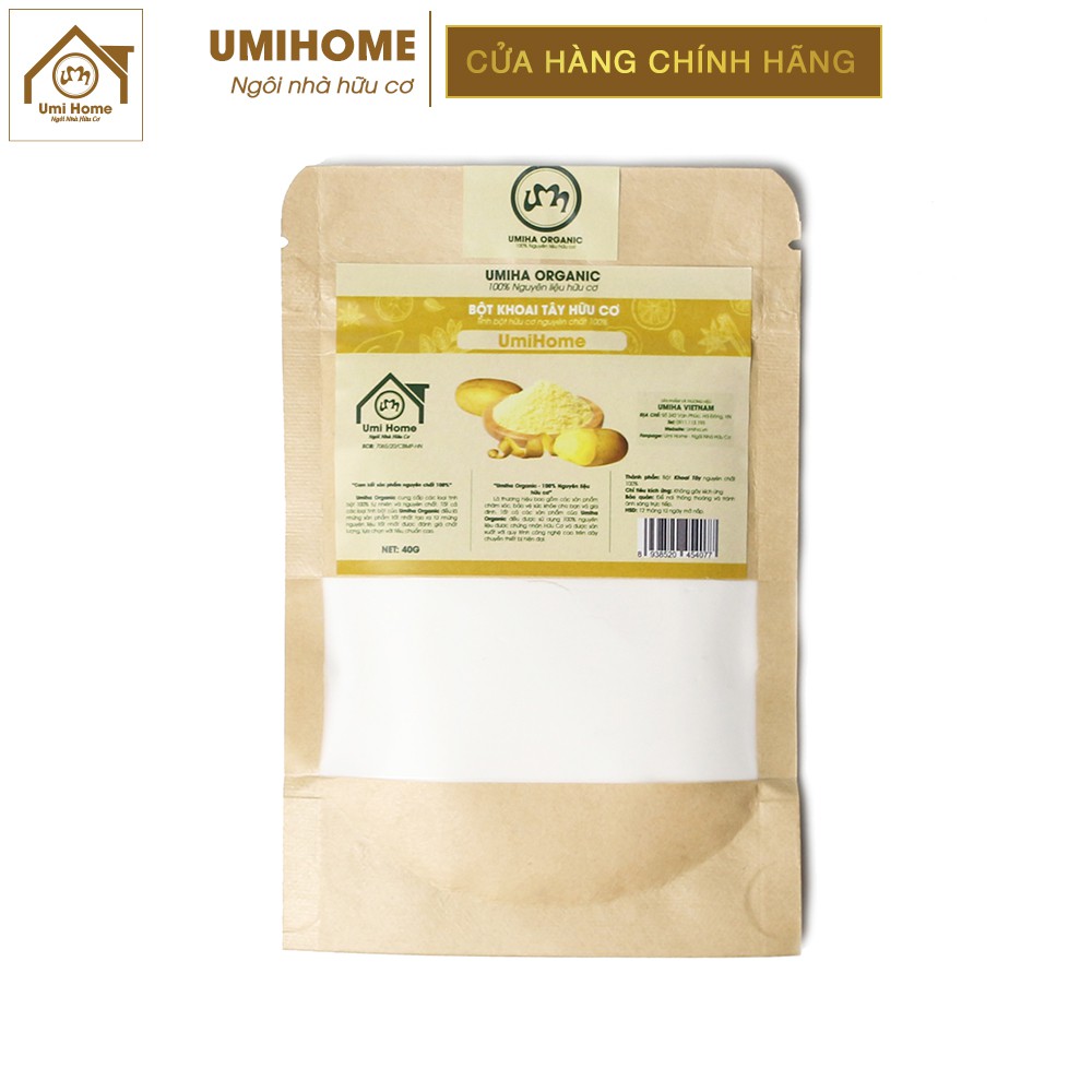 Bột Khoai Tây hữu cơ UMIHOME nguyên chất | Potato flour 100% Organic 40G
