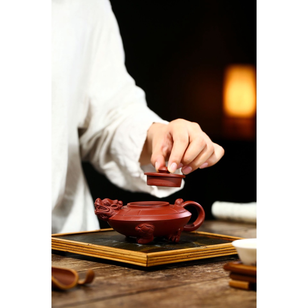 Ấm Tử Sa Nghi Hưng Long Quy 180 ml (Đại Hồng Bào)