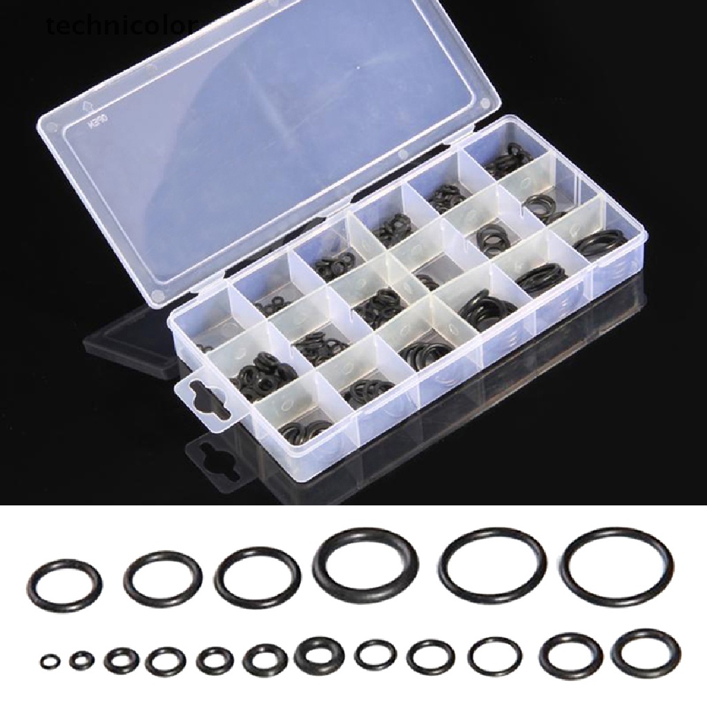 Set 225 Vòng Đệm Cao Su Hình Chữ O Màu Đen Cho Xe Hơi