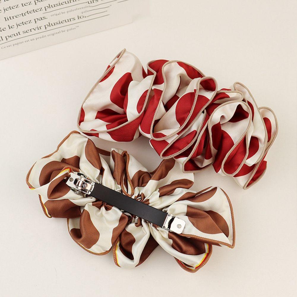 IVORY Kẹp Tóc Vải Satin Dễ Thương Phong Cách Hàn Quốc Cho Nữ