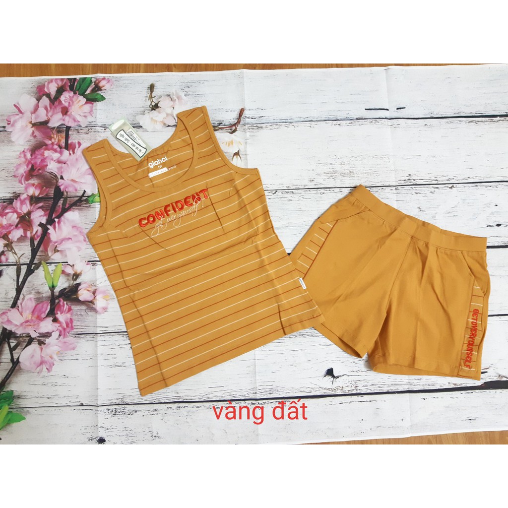 Bộ mặc nhà áo sát nách quần ngắn Gia Hồi