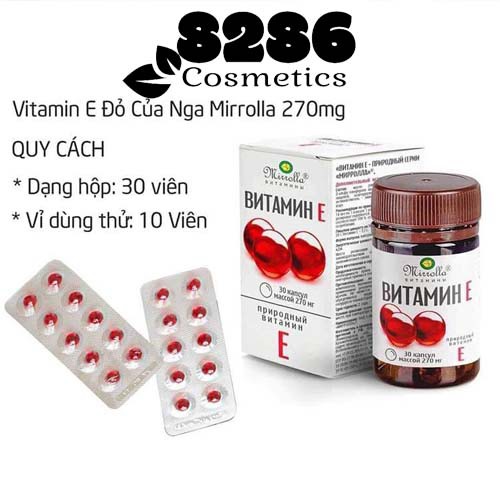 Tổng hợp các loại vitamin E 270mg của Nga (chính hãng)