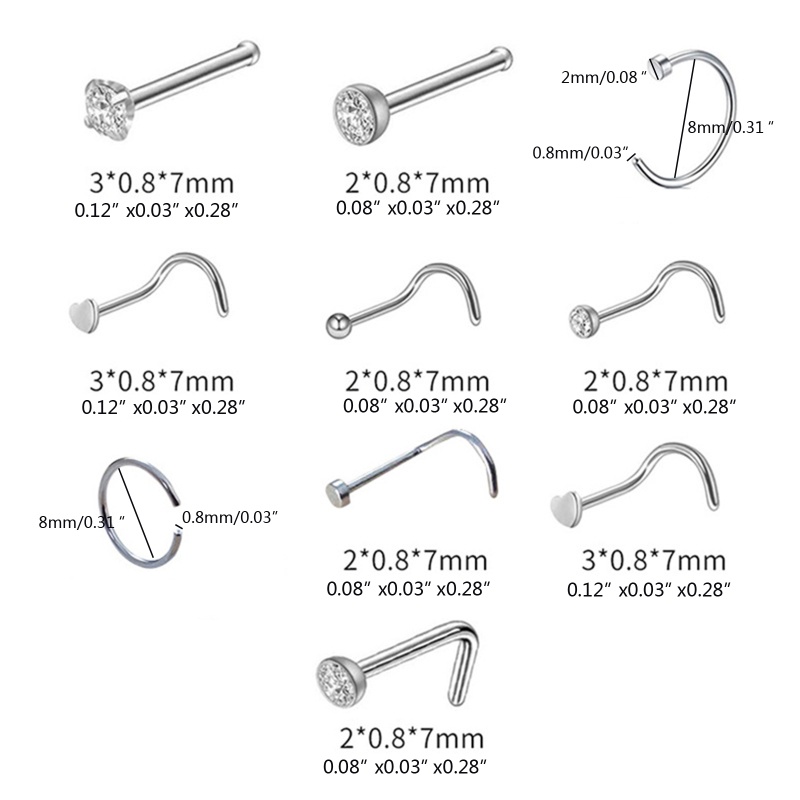 Bộ Dụng Cụ Xỏ Khuyên Mũi An Toàn Dùng Một Lần