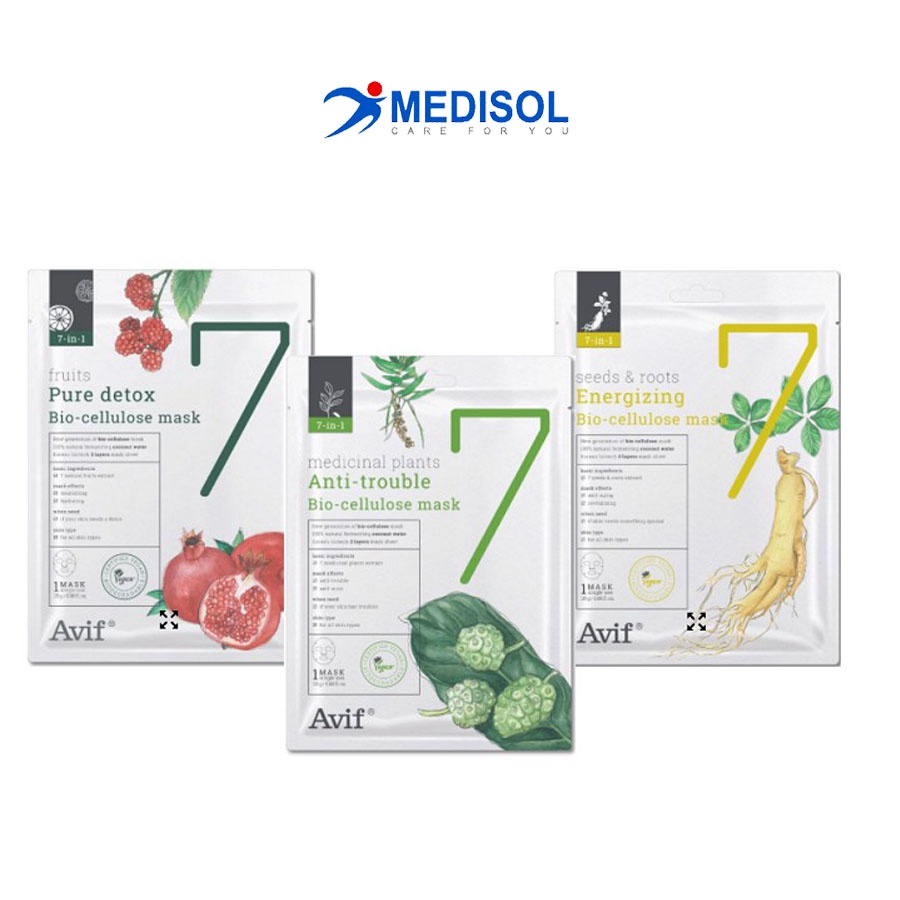 Mặt Nạ Dưỡng Da, Mặt Nạ Hàn Quốc Chiết Xuất Từ Thiên Nhiên - AVIF 7 In 1 Bio Mask