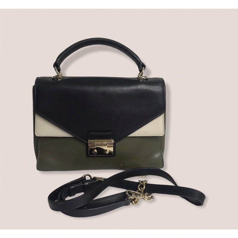 💚 👜  Túi cầm tay, đeo chéo phom vừa phối 3 màu hiệu Micheal kors độ mới khá cao