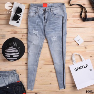 Quần Jean Nam Cao Cấp Có Line Kẻ Dọc chân quần  QJMG089 - Jean Nam Hàn Quốc Cá Tính