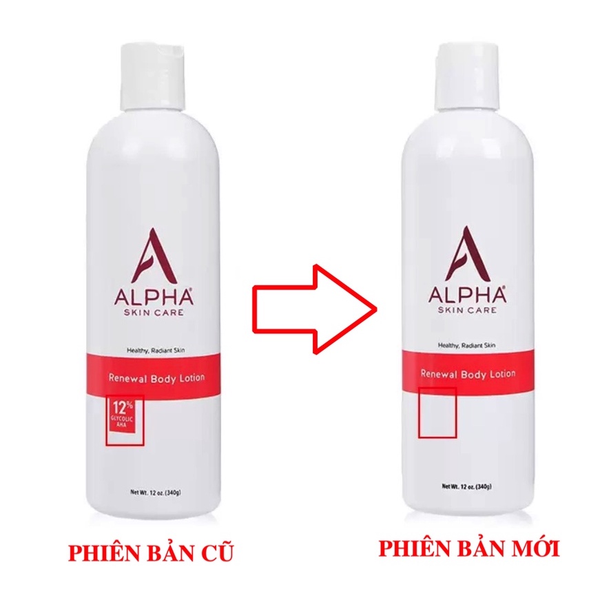 [Mẫu Mới] Dưỡng Thể Làm Mềm Mịn Sáng Da Alpha Skincare Renewal Body Lotion 12% AHA 340g