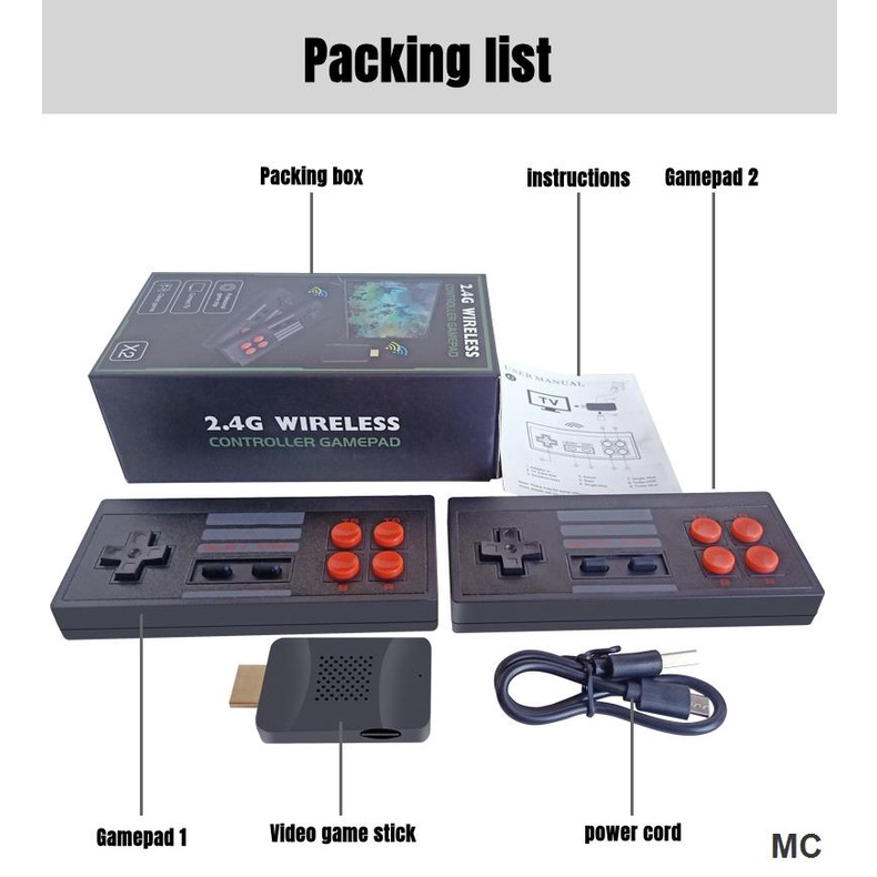 Máy Chơi Game Cầm Tay Không Dây 16bit HDMI SNES NES 2000 + Super Nintendo