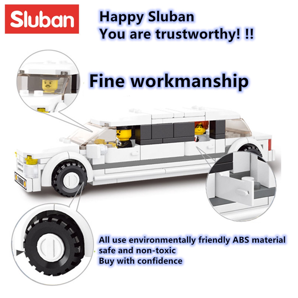 Bộ đồ chơi mô hình Sluban hình xe limousine B0323 135 mảnh dành cho trẻ em