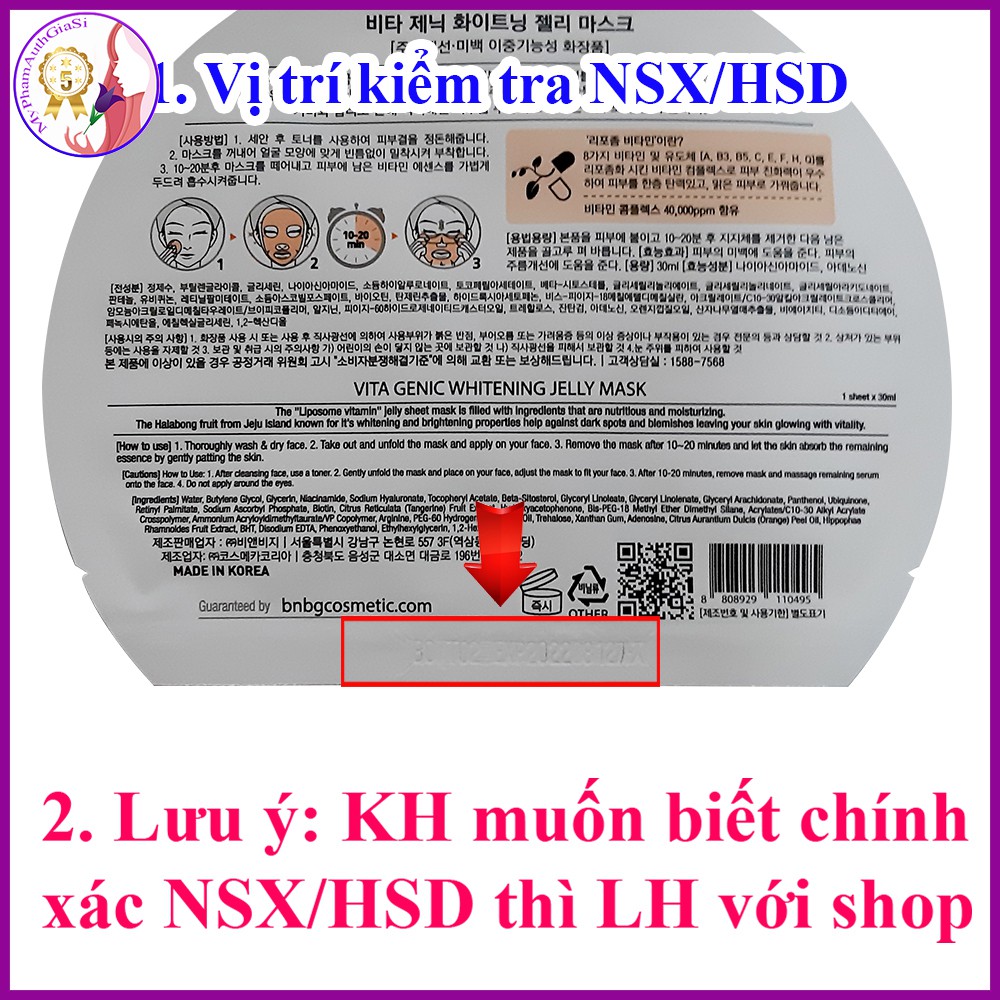 Mặt Nạ VITA GENIC BANOBAGI Dưỡng Trắng Làm Da Căng Mịn KOREA | BigBuy360 - bigbuy360.vn