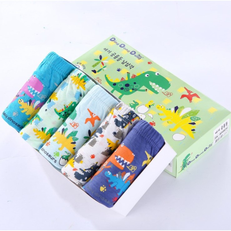 [Tổng Hợp 2] Set 5 quần lót tam giác bé trai Hàn Quốc 100% vải cotton thoáng mát, an toàn cho sức khỏe của trẻ em