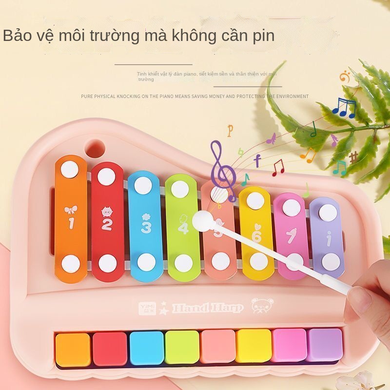 ▪◕Xếp hình gõ bàn tay vào đàn piano nhạc cụ xylophone hai trong một tám giai điệu cho bé 1-2-3 tuổi trẻ sơ sinh và trẻ n