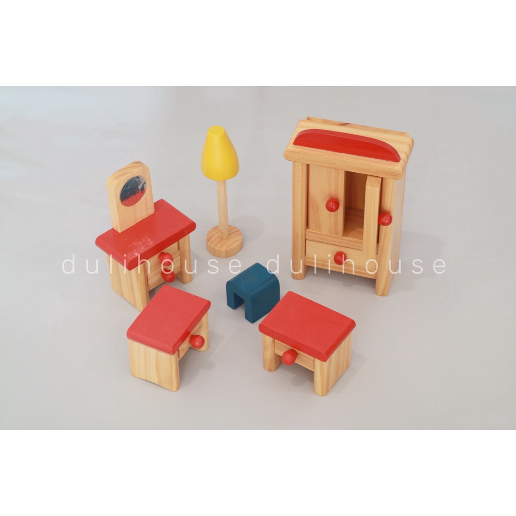 Đồ chơi Gỗ phòng ngủ ba mẹ - Hỗ trợ khả năng nhận biết các đồ vật, sáng tạo trong việc sắp xếp, sản xuất tại Việt Nam