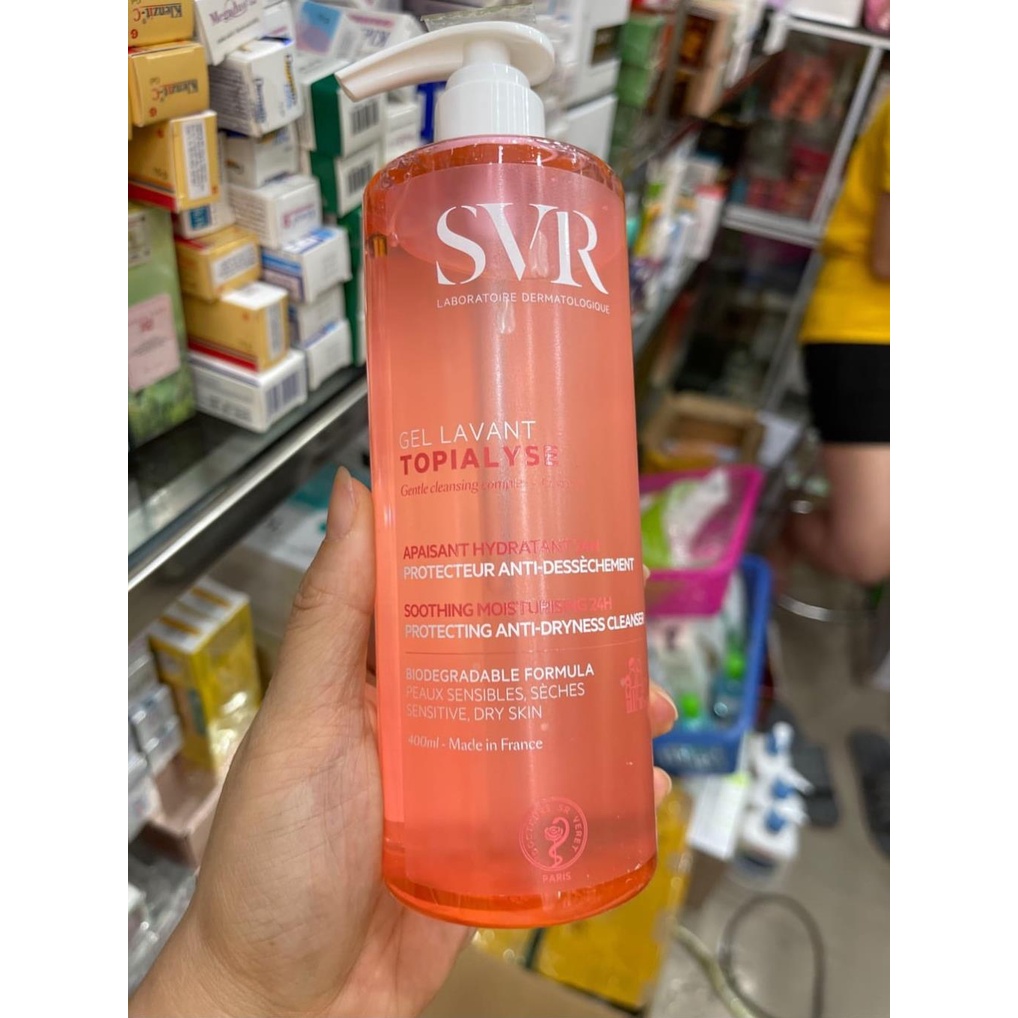 Gel rửa mặt cho da khô nhạy cảm SVR Topialyse Gel Lavant 55ml/ 200ml/ 400ml