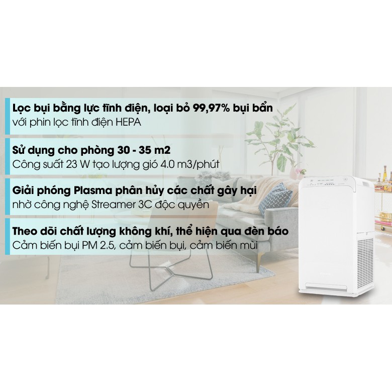 Máy lọc không khí Daikin MC40UVM6 (Miễn phí giao tại HCM-ngoài tỉnh liên hệ shop)