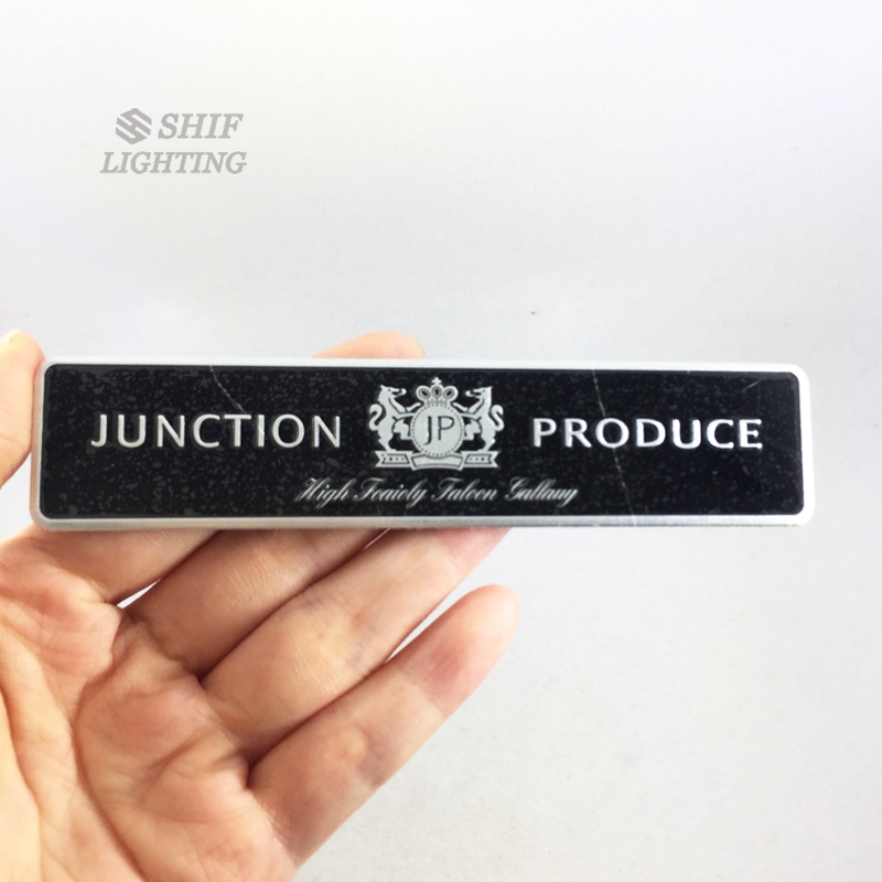 Logo trang trí xe hơi họa tiết Junction chất liệu nhôm hợp thời trang