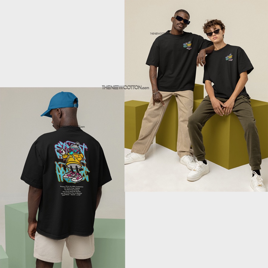 Áo Thun STREET ART PROJECT x IN 2 MẶT x Vải 100% Cotton | Oversize Unisex Streetwear Local Brand Việt Nam (NSX STVR VN)