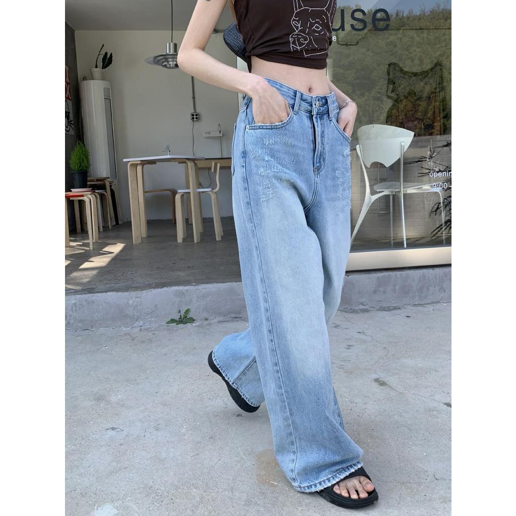 Quần Denim Ống Rộng Thời Trang Mùa Xuân Sành Điệu 62772