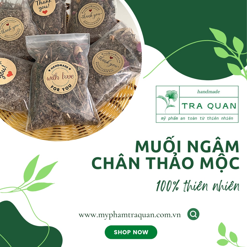 Sale 50% Siêu Sốc Muối Thảo Dược Ngâm Chân Giúp Ngủ Ngon Giảm Mùi Hôi Chân Giữ Ấm Cơ Thể Dùng Thử Trà Quán 100g