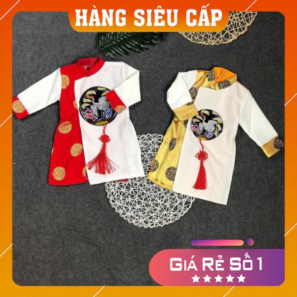 Áo dài cách tân cho bé trai mặc tết, vải Gấm Thái Tuấn cao cấp