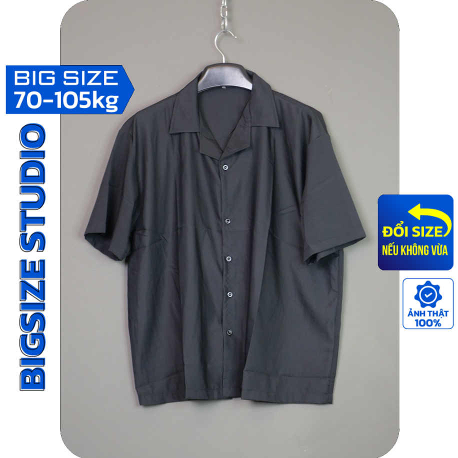 Áo Sơ Mi Đen Có Size Dành Cho Người Béo BIGSIZE STUDIO