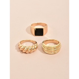 3 Nhẫn thời trang nữ màu đen cá tính