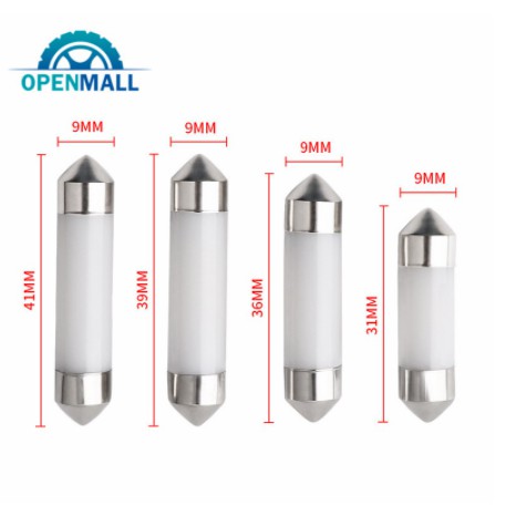 Bóng đèn LED sứ 31MM 36MM 39mm 41mm biển số xe hơi ô tô trần nội thất siêu tiết kiệm sáng con nhộng tương thích Toyota