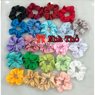 CỘT TÓC VẢI SCRUNCHIES TRƠN LỤA PHI BÓNG LOẠI ĐẸP HOT TREND