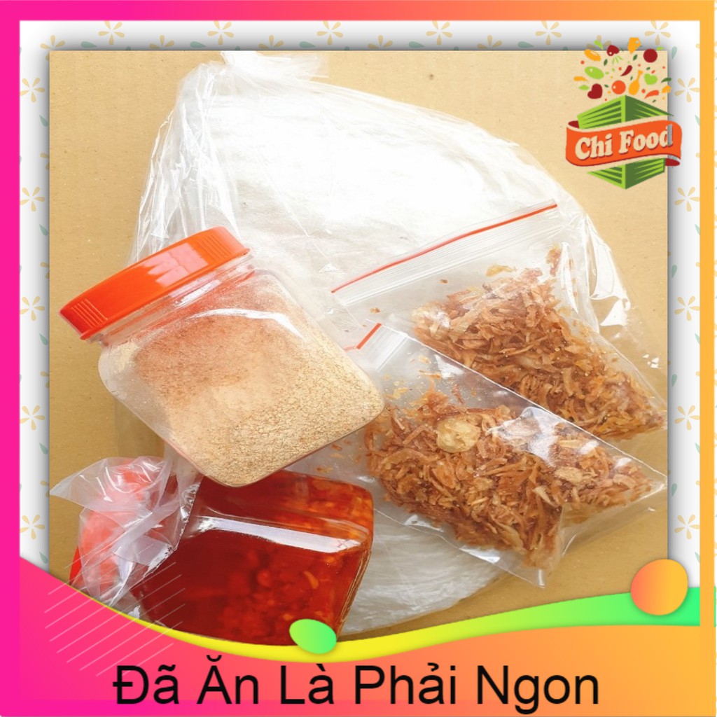 [Tiết kiệm] Bánh Tráng Dẻo Sate Hành Phi Muối Nhuyễn Set 850GR! Dẻo Cay Thơm Ngon Số 1