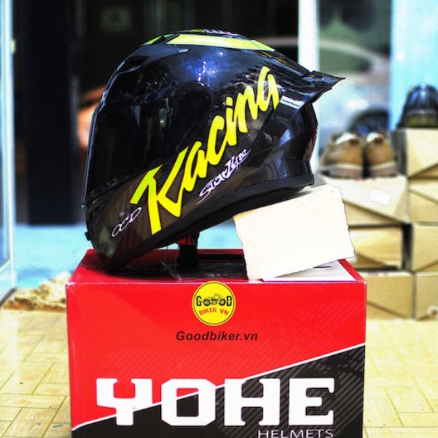 Mũ bảo hiểm Fullface Yohe 978 plus Racing vàng