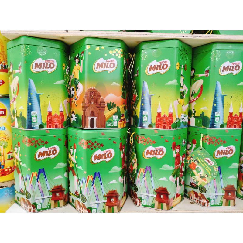 Thức uống lúa mạch Nestlé Milo nguyên chất hũ tết 400g
