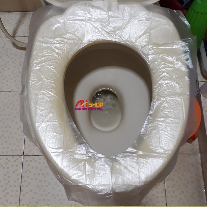 10 Miếng giấy lót bồn cầu toilet dùng 1 lần vệ sinh