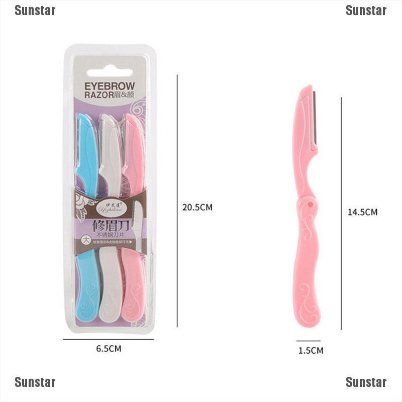 (hàng Mới Về) Set 3 Dao Cạo Định Hình Lông Mày Tiện Dụng Cho Nữ | BigBuy360 - bigbuy360.vn