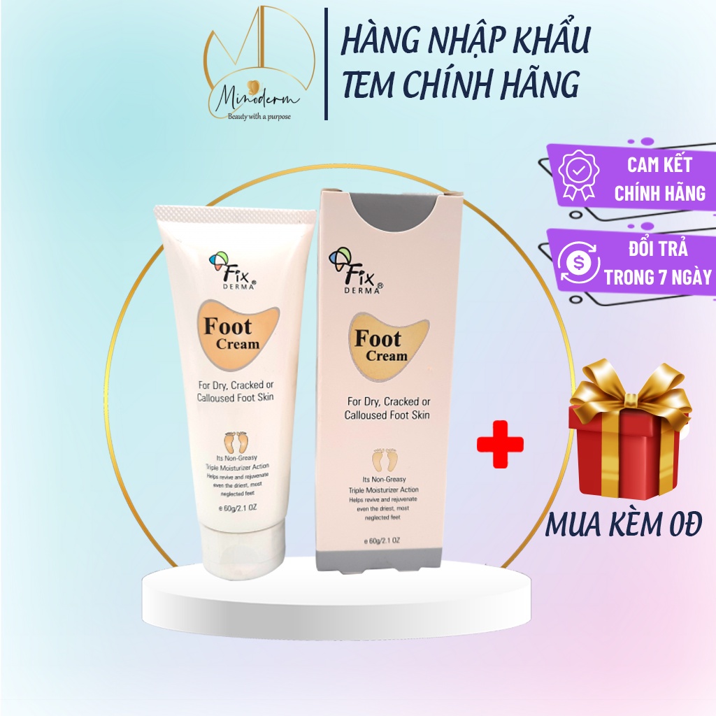 Kem Dưỡng Fixderma Foot Cream Mềm Mịn, Chống Nứt Nẻ Gót Chân 60g