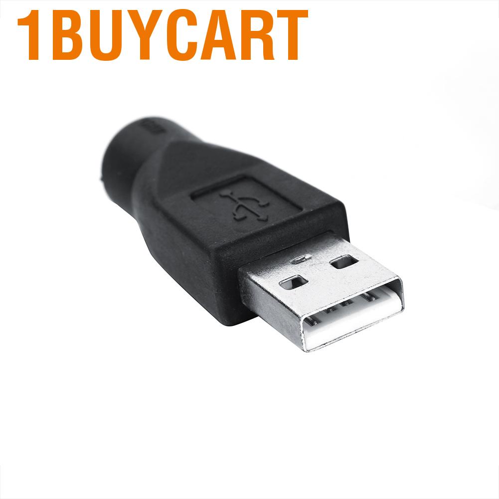 1buycart USB Male to PS/2 MD6 Adapter Connector For Keyboard Mouse Converter Pc Computers
