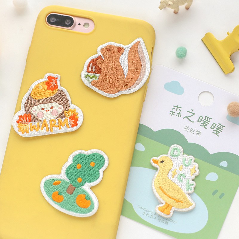 Patch Vải / Sticker Vải Không Cần Ủi Dán Trực Tiếp CardLover - WARM FOREST Đáng Yêu