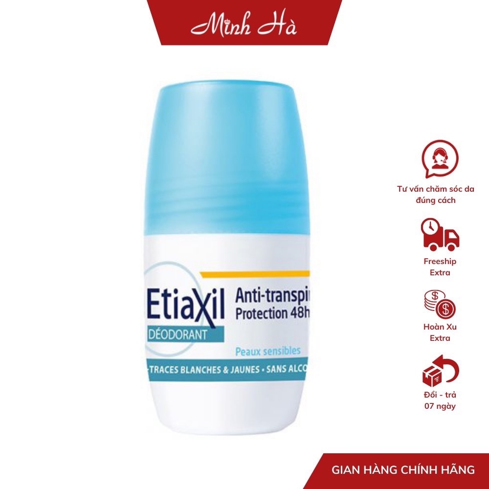 Lăn khử mùi Etiaxil Deodorant Douceur 48h Roll-On 50ml giúp ngăn mồ hôi chuyên biệt