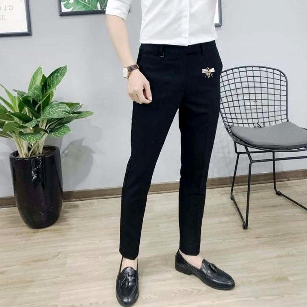 Free ship từ 50K -Quần tây âu cao cấp thêu ong đơn mã OD013