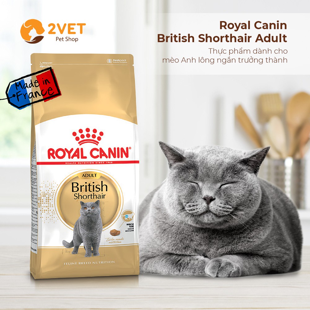 Thực Phẩm RC - BRITISH SHORTHAIR ADULT - Hạt Khô Dinh Dưỡng Dành Cho Mèo Anh Lông Ngắn - Gói 400G