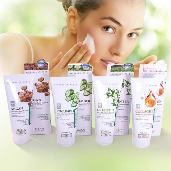 Sữa rửa mặt cao cấp Hàn Quốc Dabo Aloe Natural Rich Foam Cleanser (180ml)