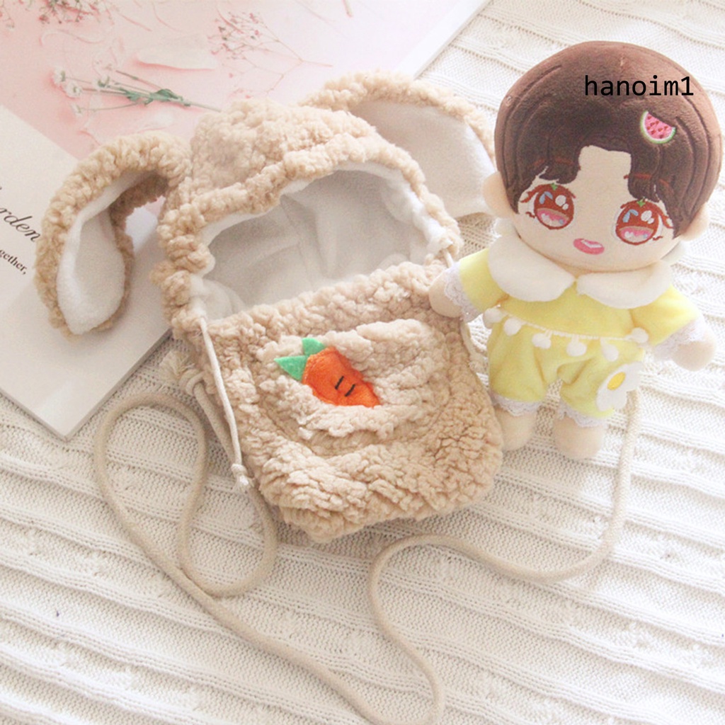 Túi Đeo Chéo Hình Thỏ Nhồi Bông Mềm Mại Thời Trang